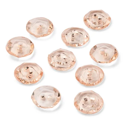 LindeHobby Bottoni Cristallo, Caramello, 12 mm, 10 pz