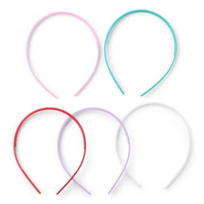 LindeHobby Fasce per capelli, Colori assortiti, 8 mm, 5 pz