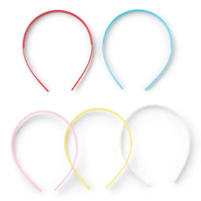 LindeHobby Fasce per capelli, Colori assortiti, 12 mm, 5 pz