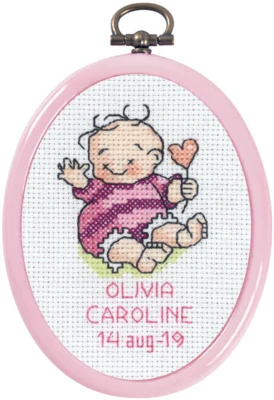 Kit da ricamo Olivia 1 con R5961/02 7 x 9 cm