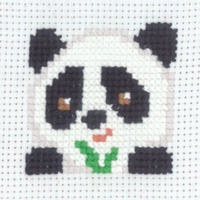 Kit Ricamo Panda 8 x 8 cm