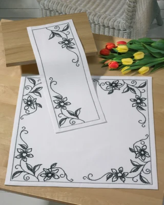 Kit Ricamo Orchidea Vaniglia 56 x 56 cm