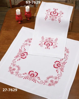 Kit da Ricamo Almue in rosso 80 x 80 cm