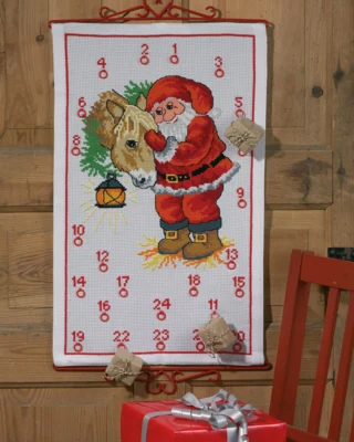 Kit da Ricamo Babbo Natale con Cavallo 5125/38 38 x 62 cm