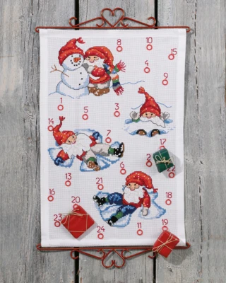 Kit da ricamo Gioco nella neve B5135/40 40 x 60 cm