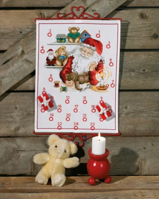 Kit Ricamo Laboratorio di Babbo Natale B 5125/32 32 x 43 cm
