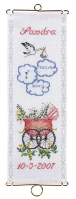 Kit per Ricamo Battesimo Sandra 12 x 35 cm m/5188/12