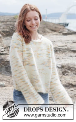 264-27 Painted Coastline Sweater by DROPS Design