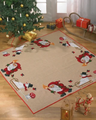 Kit da Ricamo Gnomo/Pupazzo di Neve 175 x 175 cm