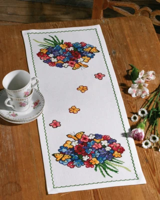 Kit da Ricamo Mazzo di Fiori 23 x 60 cm