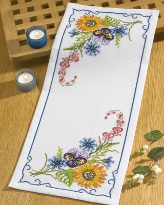 Kit da Ricamo Fiori Estivi 25 x 56 cm