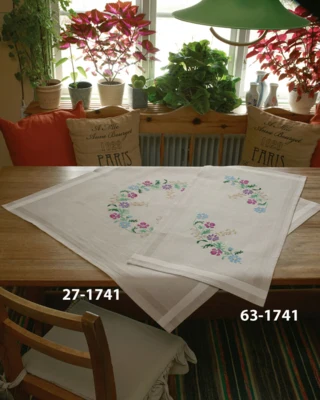 Kit di Ricamo Fiori a Punto Croce 40 x 80 cm