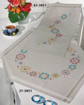 Kit da ricamo Fiori felici XXX 40 x 80 cm