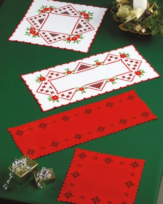 Kit Ricamo Hardanger, rosso