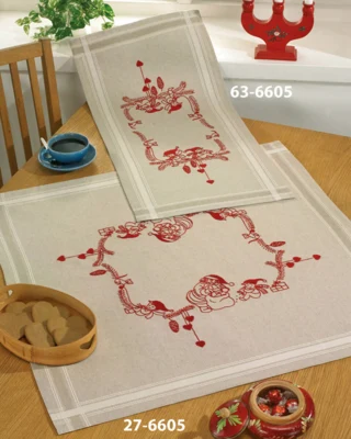 Kit per ricamo Piccoli gnomi 40 x 80 cm