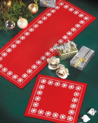 Kit Ricamo Fiocchi di Neve 26 x 64 cm