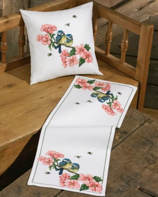 Kit per Ricamo Cinciallegre tra i Fiori 33 x 87 cm