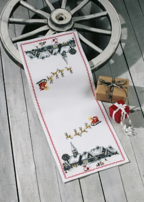Kit da Ricamo Slitta di Babbo Natale 34 x 87 cm