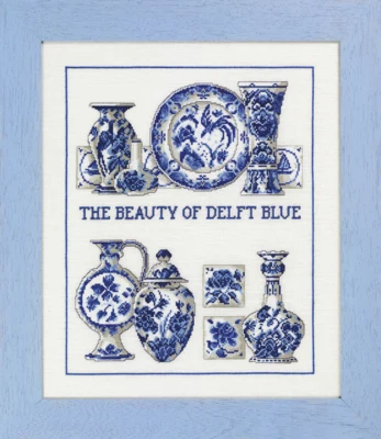 Kit per ricamo Delft blue 36 x 43 cm