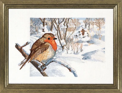 Kit da ricamo Pettirosso 35 x 26 cm R5414