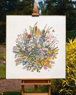 Kit da Ricamo Piante Acquatiche 100 x 105 cm