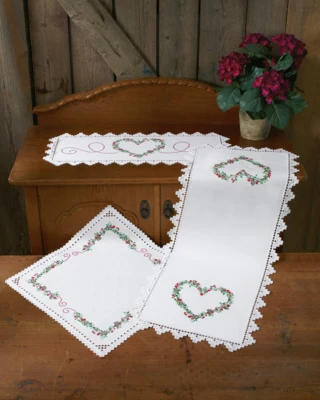 Kit per Ricamo Hardanger con Bacche Invernali 40x95 cm